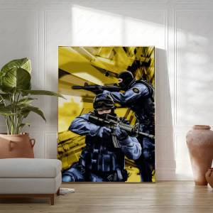 Bandai | Hot Game C-Counter-Strike CS2 Poster Perfect Sticker Self Adhesive Wall Art Designed for Home Office Dining Spaces