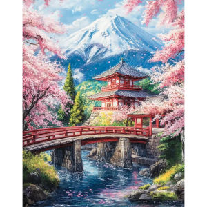 40x50cm Painting By Numbers For Adults Cherry Blossom Paint By Number DIY Gift Unique Japanese Home Decors Artwork