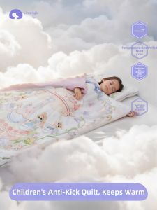 LIMENGSI | Anti-Kick Sleeping Bag for Children Medium-Large Size All-Seasons Pure Cotton
