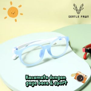 Gentle Fawn Kacamata Anak/Remaja Antiradiasi Blueray Sinar Biru Style Oval Bahan TR90+Silikon Lembut Fashion Anak Perempuan Dan Laki-laki 9109
