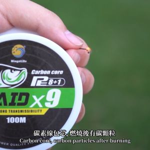 Tali Pancing PE Kuat X9 Berwarna Coklat Lembut Halus Braided Fishing Line Fluorocarbon 100m