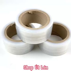 Combo 3 cuộn màng PE trong rộng 5cm nặng 200gram lõi giấy 30gram