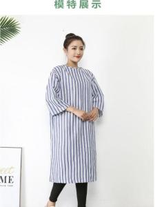 Pure Cotton Hospital Gown Easy to Put on And off for Mens Health Check Antiwear Durable Patient Care Gown for Bedridden Patients