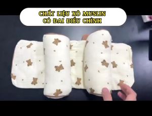 Gối Định Hình Đầu Cho Bé Sơ Sinh Unbee Chống Méo Đầu Lệch Đầu Chất Liệu Xô Muslin Điều Chỉnh Được Kích Thước Giúp Bé Ngủ Ngon