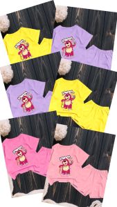 Bộ bé gái hình gấu tiền cho bé gái siêu xinh cho bé 6-24kg.BGL27.