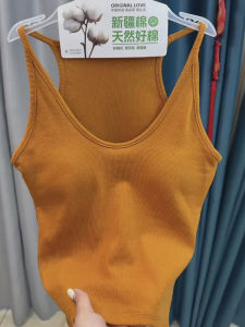 Áo Vest Nữ Mùa Thu 2025 Cổ Chữ U Dáng Ôm Vừa Vặn Dây Đeo Cổ Đơn Giản Đa Năng Áo Vest Cơ Bản Chất Liệu Cotton Nguyên Chất Trung Quốc