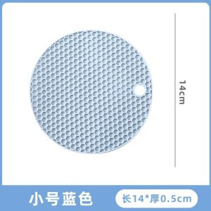 2pcs circular silicone clay pot mat honeycomb insulation mat dining table mat silicone cup mat anti slip and heat insulation