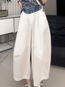 Shalldoer | High Waist Straight Leg Casual Pants Womens Summer New Style Pure Color Versatile Wide Leg Pants Korean Fashion Trendy