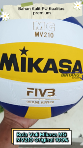 Bola Voli Original Mikasa MG MV210 Size 5 Bahan Kulit PU Empuk