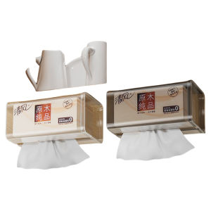 Kitchen Tissue Holder Wall Mounted No Drilling Multi Functional Wet Wipes Storage under Table Pull out High Load Bearing Rack