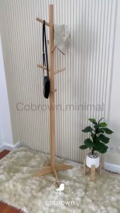 เสาแขวนผ้า Cobrown สำหรับ เสาไม้ยางพาราแท้ พารารุ่น Happy Tree