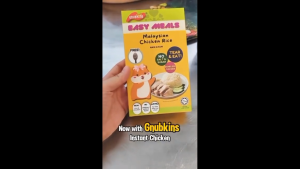 Gnubkins Instant Real Food Meal For 12mths 120g Malaysian Chicken Rice | Chicken Rendang Ready to eat baby food baby rice