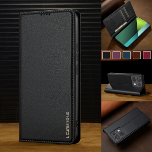 Business Flip Leather Case For Xiaomi Redmi Note 14 13 12 Pro 5G 11S 12S 11 Pro Poco X5 X6 M6 Pro 4G Magnetic Phone Wallet Cover