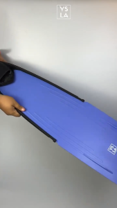 Wave Colored Long Freediving Fins Black Foot Pocket