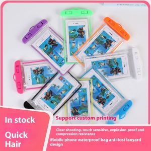 KS ท่องเที่ยวกลางแจ้งกระเป๋ากันน้ำโทรศัพท์มือถือเรืองแสงฝาครอบป้องกันดริฟท์ชายทะเลขี่จักรยานดำน้ำแบบคล้องคอ