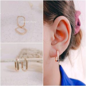 Anting Klip Titanium Segiempat Polos