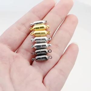 5pcs Strong Magnetic Clasps Copper Magnet End Clasp Connectors For Jewelry Making DIY Leather Cord Bracelet Necklace Accessories
