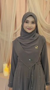 Kiukiu ZahirraSet - Set Gamis +Mutiara Swaroski - Gamis wanita muslimah -Gamis busui muslimah - Gamis Layer