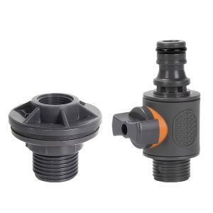 2 CÁI 1/2-DN15 Đầu Nối Ren Ngoài Cho Thùng Chứa Nước Tưới Tiêu Vòi Thùng Đựng Nước Mưa