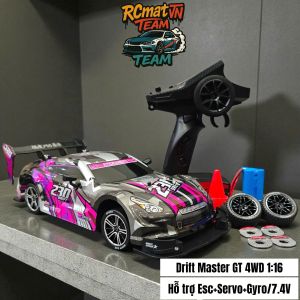 Xe Drift Điều Khiển Master GT Magic Extreme 1/16 4WD Có Gyro Servo Pin 7.4V PVC Chống Va Đập