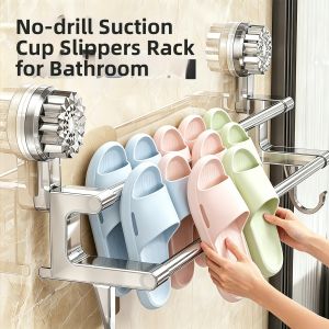 YOULE | Suction Cup Bathroom Shoe Rack Wall-Mounted Storage