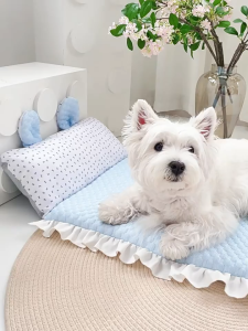 "SG STOCK" Korean-Style Pet Bed – Cat Bed Dog Bed Rabbit Bed Cooling Mat with Ice Silk Universal for Cats and Dogs Washable Skin-Friendly Ice Mat