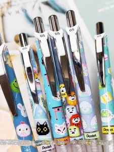 New Pentel Pentel Pixel and Wind Limited Press Quick-Drying Black Gel Pen Cat Akita 05mm