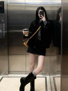 QFN | Minimal Elegant Office Wear Black Skirt