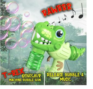 Inatreehouse. Dinosaur Bubble Gun T-Rex Bubble Gun with Music Kids Favourite Toys Bubble Toys Bubble Machine Gun