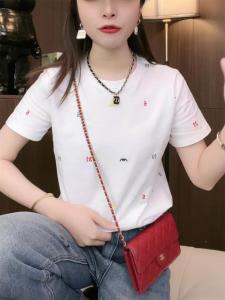 Design Loose Versatile Letter Embroidery T-Shirt