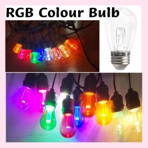 E27 S14 RGB Colour Bulb Led Colour Bulb Mentol Raya