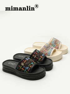 2025 New Womens Thick Heel Slippers Summer Indoor Home Anti-Slip Beautiful Beach Matching Skirts Sandals Shoes Street Style EVA Material