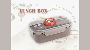 Kotak Makan Bento Model Kamera Transparant 1100ml 2 Sekat Anti Tumpah