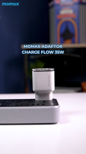 [BUY 1 GET 2] Momax Charger Adaptor 35W GaN Fast Charging USB C 2 Port + Kabel Charger iPhone Samsung