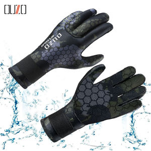3MM Neoprene Diving Gloves Camo Resistant Warm Anti-Slip Wear-Resistant Swimming Snorkeling Gloves For Fish Catching