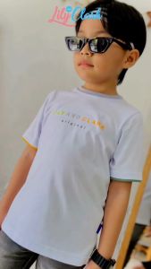 Lily And Clark Kaos Anak Laki-Laki Casual Warna Putih Combine army - KLC81