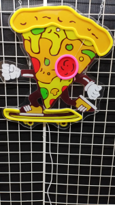 pizza ขนาด 39 X 35 X 1.5cm ป้ายไฟนีออน หน้าร้าน ป้ายไฟตัวอักษร ตกแต่งหน้าร้าน สร้างความโดดเด่นให้ร้านคุณ