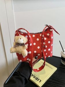 Fashionable Nylon Handbag Womens 2025 New Style Casual Versatile Underarm Bag Single Shoulder Polka Dot Bag Handbag Shoulder Bag