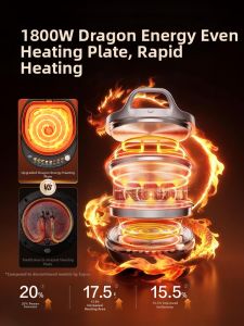 Supor | Non-stick Stainless Steel Electric Grill Pan Removable Dual Heating