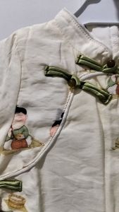 Setelan Anak Perempuan Import Cheongsam Bergambar Pita-Pita Lucu Rok Elegant