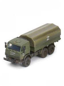 Authentic Sicili 1/72 Russian Kamaz 5350 Military Truck Glue-Free Fast Fight Military Model 61009