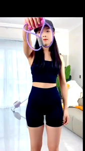Yoga Resistance Rope Figure 8 Chest Expander Elastic 8 Shape Band for Shoulder Stretching & Home Fitness for Men and Women (Purple) RDV