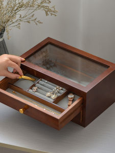 Elegant Wooden Jewelry Box Multi-Layer Drawer Design Wedding Gift Simple Style Storage Organizer Handmade Craft from China