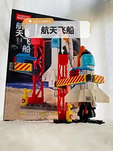 Nano Building Brick Mini Roket Space Mainan Balok Blok Susun Peluncuran Roket Pesawat Roket Model 3D Nano Balok