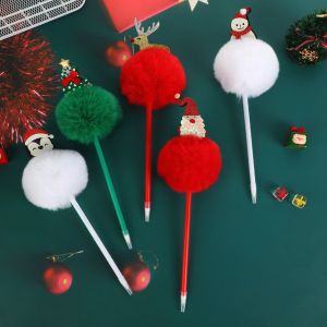 ปากกาลูกลื่น ปากกาขนฟู หัวตุ๊กตา ซานต้า สโนว์แมน คริสต์มาส ปาร์ตี้อีสเตอร์ ของขวัญ ปีใหม่ คละสี คละลาย พร้อมส่ง