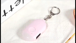 130dB Personal Alarm Alert Emergency Safety Women Night Protection USB Rechargeable Keychain