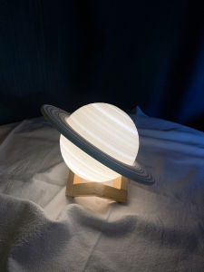 Saturn Model Night Light Desktop Decoration Creative 3D Modeling Satin Surface Small Planet Model Birthday Gift Bedroom Decor