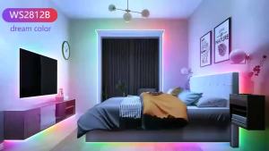 Led Lights for TV APP Control Music Sync RGBIC Rainbow Chasing Effect Led Strip Lights for TV Home Bedroom Gaming Decor Led Tape