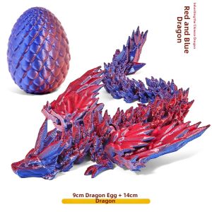 XIONGBUFAN | Gradient Crystal Wings Dragon 3D Print Toy