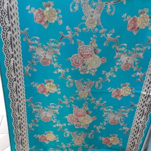 Taplak Meja Ruang Tamu Persegi Panjang PVC 50x110cm Cod Taplak Meja Tamu Kaca dan Kayu Anti air Waterproof Taplak meja Murah import Motif Bunga Cantik